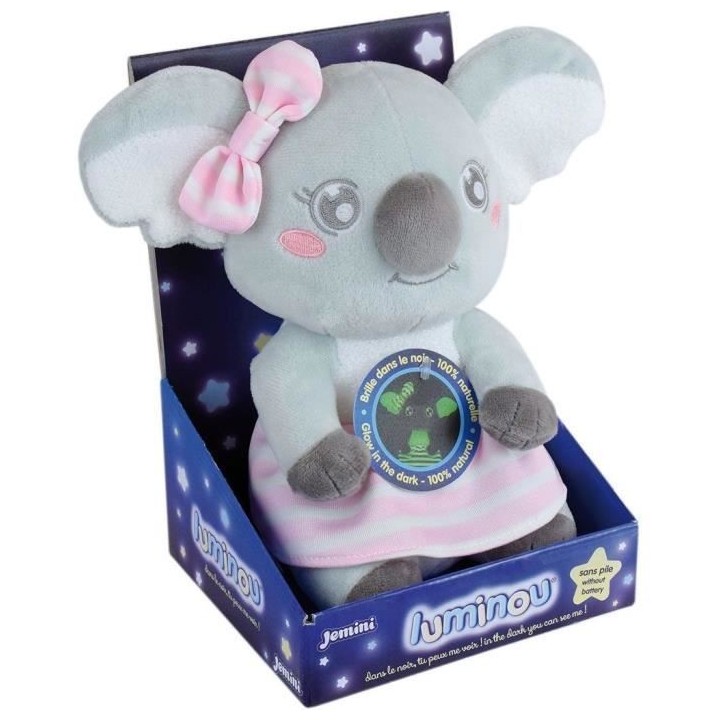 Peluche lumineuse LIMINOU CALLY MIMI KOALA - JEMINI - ± 22 cm - Gris