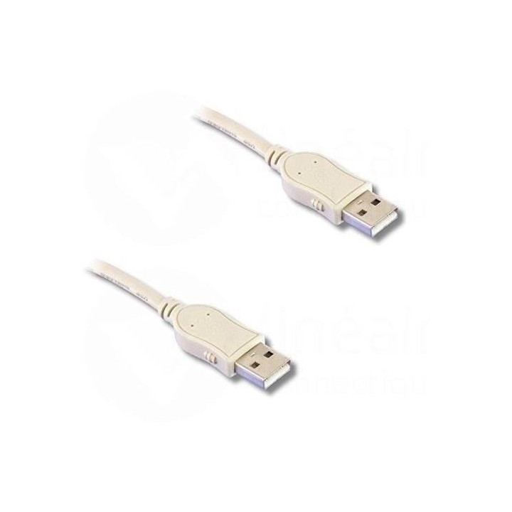 Cable USB 2.0 Hi-Speed, type A mâle / type A mâle, 1m80
