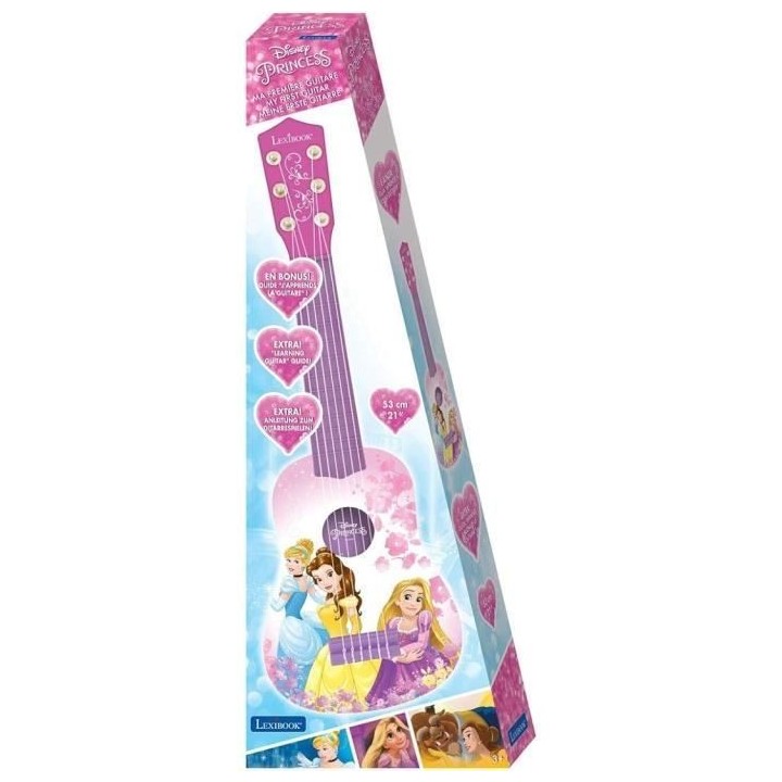 Lexibook - Ma Premiere Guitare Disney Princesses - 53cm - Guide d'appr