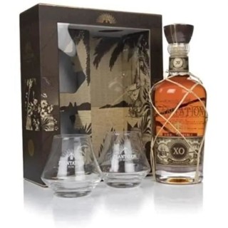 PLANTATION RUM XO 20th Anniversary coffret 2 verres - Rhum - Barbade -