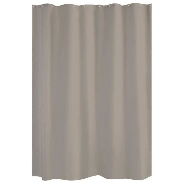 Rideau de douche uni coloris taupe
