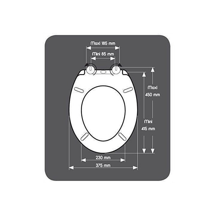 ABATTANT PRESTO CARBONE - THERMODUR