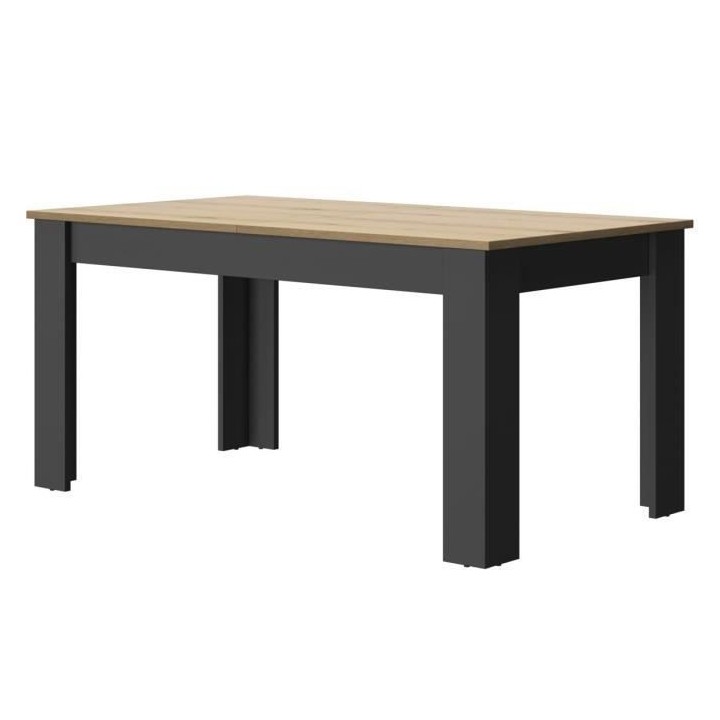 Table a manger pour 4 a 8 personnes - Rectangulaire + allonge - Style