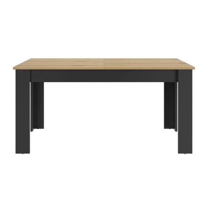 Table a manger pour 4 a 8 personnes - Rectangulaire + allonge - Style