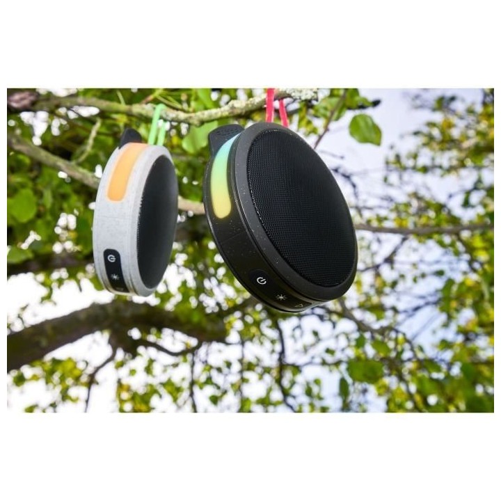 Enceinte Bluetooth ronde BIGBEN PARTY - 15W - Noir et rouge