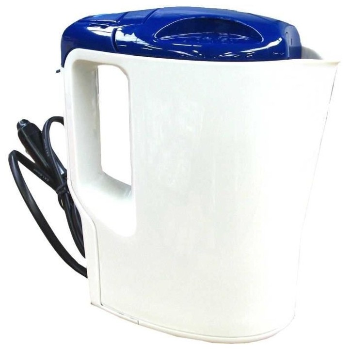 Bouilloire électrique 12V 1L 170W Blanc et Bleu - HTC EQUIPEMENT