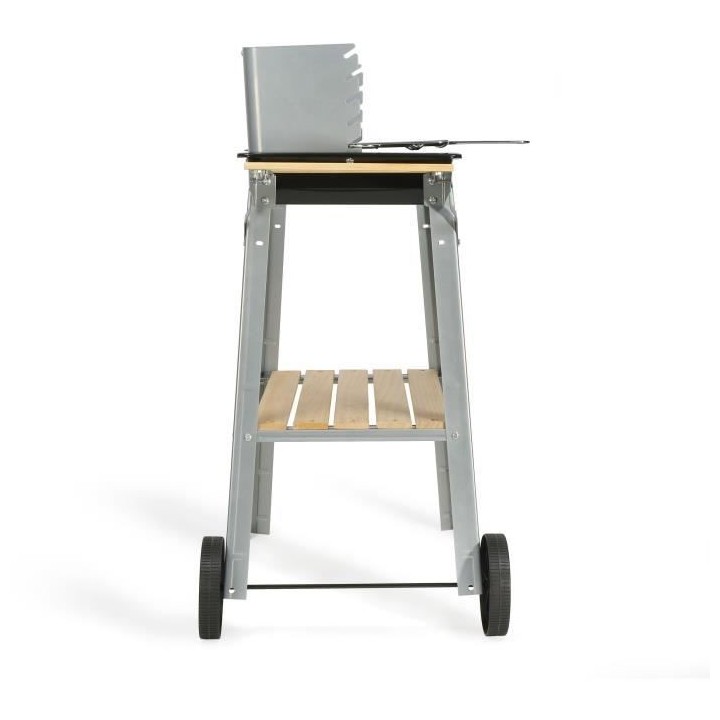 LIVOO Feel good moments - Barbecue charbon finition bois - Gris - Barb