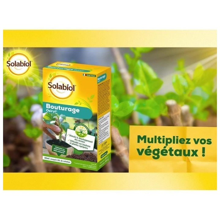 SOLABIOL SOBOUTU40 Bouturage Osiryl 40mL, Stimulateur racinaire