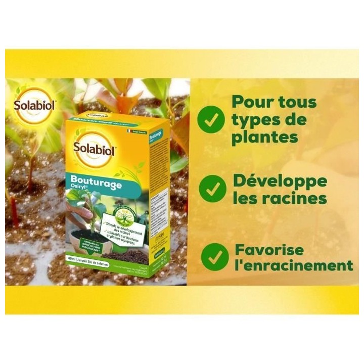 SOLABIOL SOBOUTU40 Bouturage Osiryl 40mL, Stimulateur racinaire