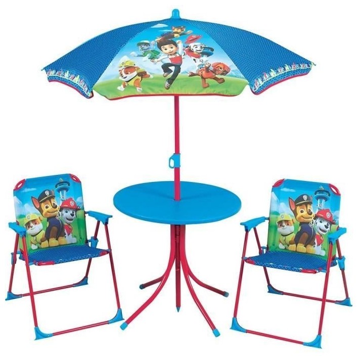 Fun House Pat Patrouille salon de jardin composé d'une table, de 2 ch