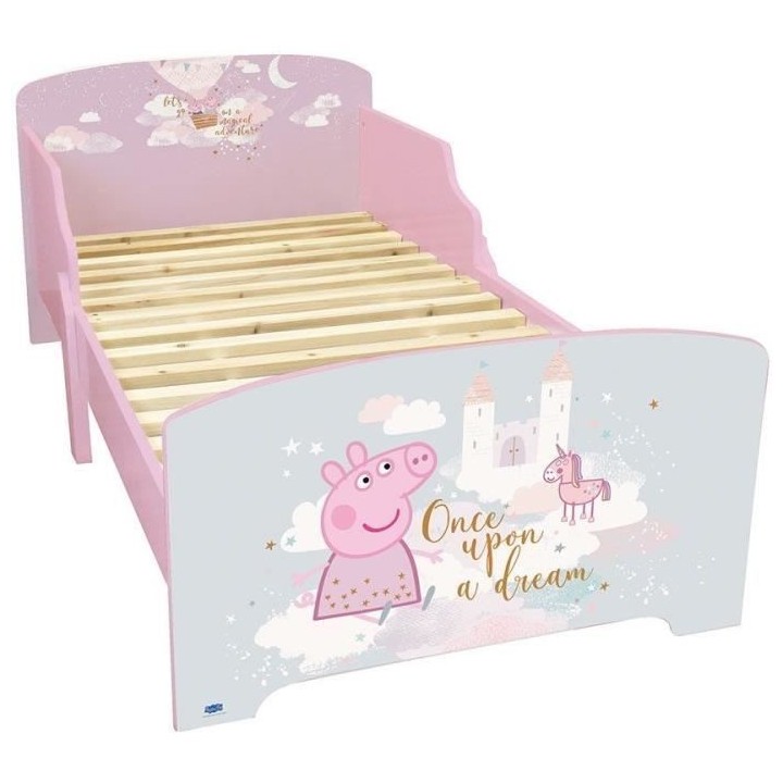 Fun house peppa pig dream lit avec sommier a lattes 140 x 70 cm