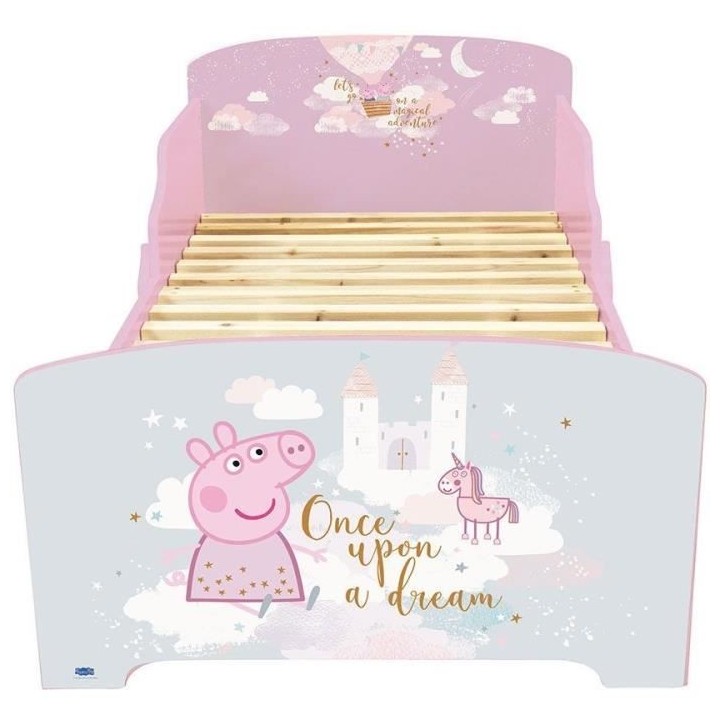 Fun house peppa pig dream lit avec sommier a lattes 140 x 70 cm