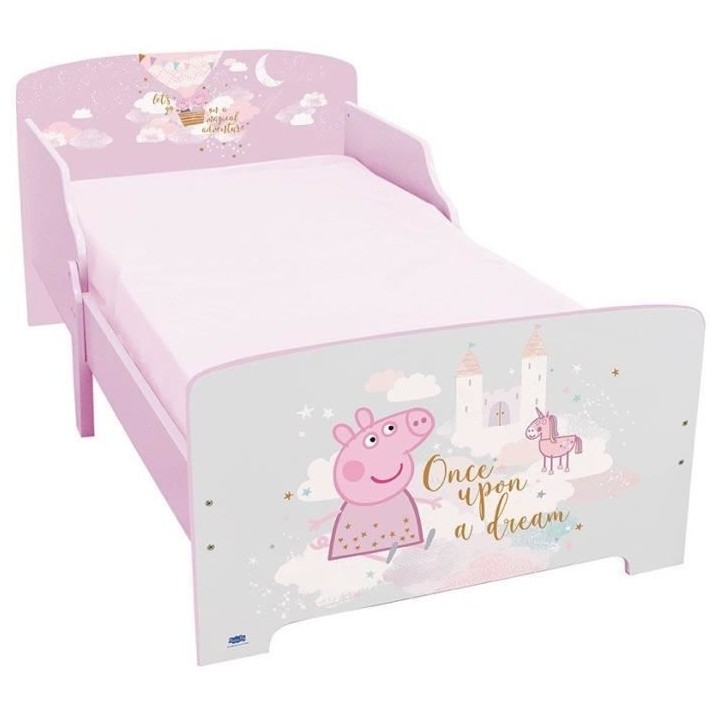Fun house peppa pig dream lit avec sommier a lattes 140 x 70 cm