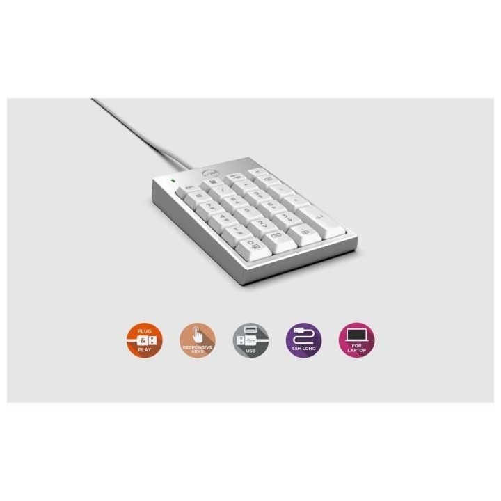 MOBILITY LAB - Pavé Numérique filaire MAC Silver