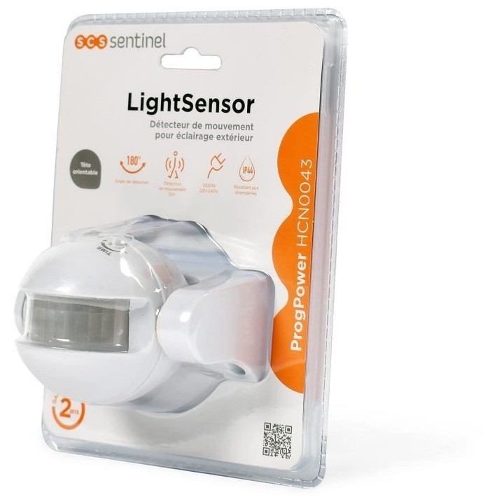 Détecteur de mouvement extérieur - SCS SENTINEL - LightSensor blanc