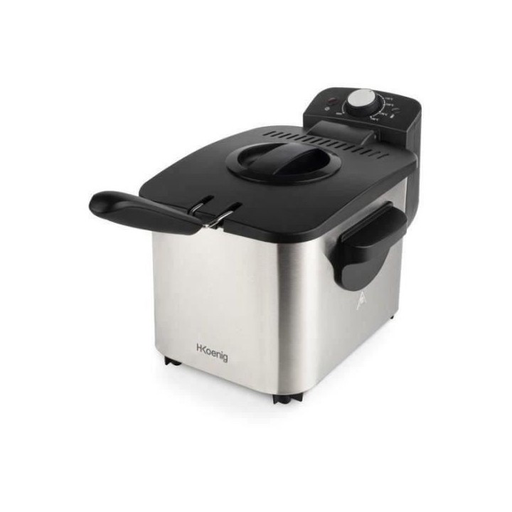 HKoeNIG DFX500 - Friteuse éléctrique - 3 L - 2200W - Température r
