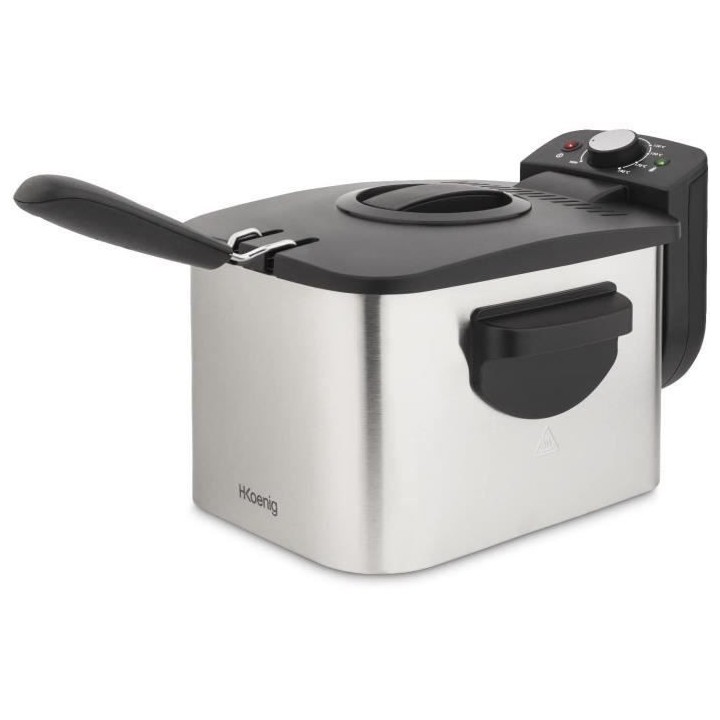 HKoeNIG DFX500 - Friteuse éléctrique - 3 L - 2200W - Température r
