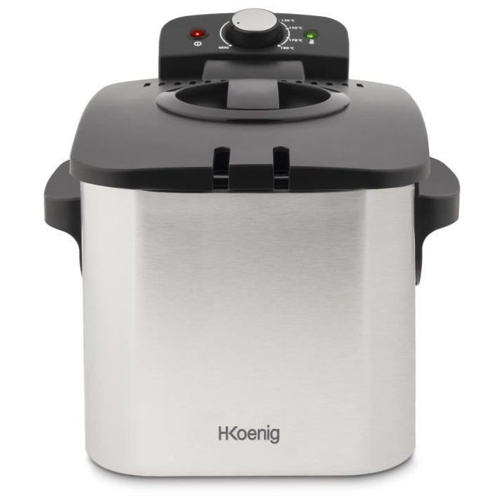 HKoeNIG DFX500 - Friteuse éléctrique - 3 L - 2200W - Température r