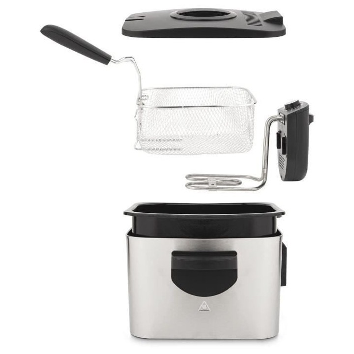 HKoeNIG DFX500 - Friteuse éléctrique - 3 L - 2200W - Température r