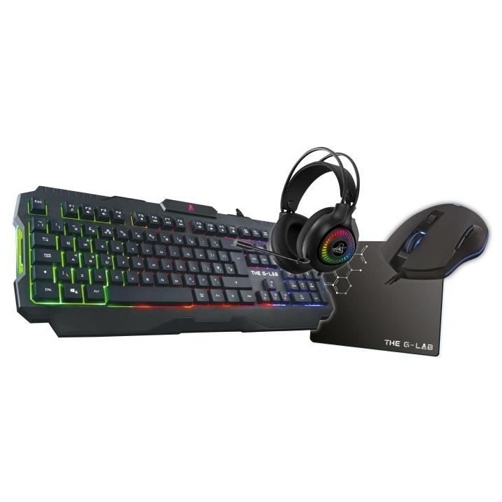 Combo Gaming 4 en 1 - Clavier rétroéclairé / Souris rétroéclairé