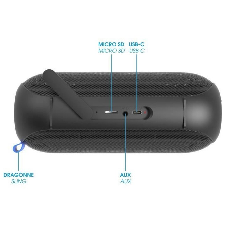 Enceinte portable bluetooth - RYGTH - Toogo-L Led