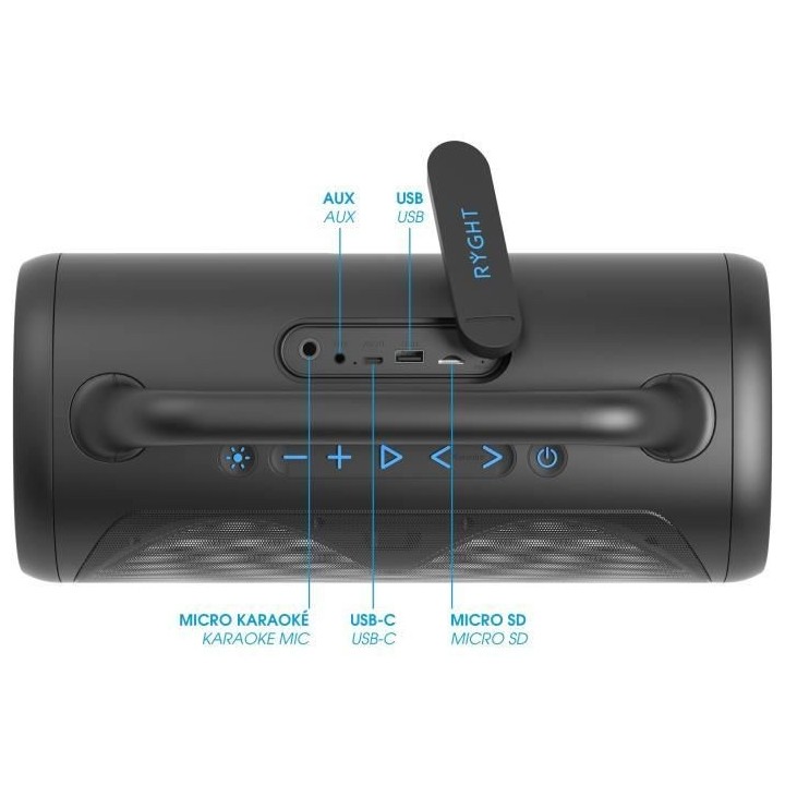 Enceinte portable bluetooth - RYGTH - Toogo-XL Led