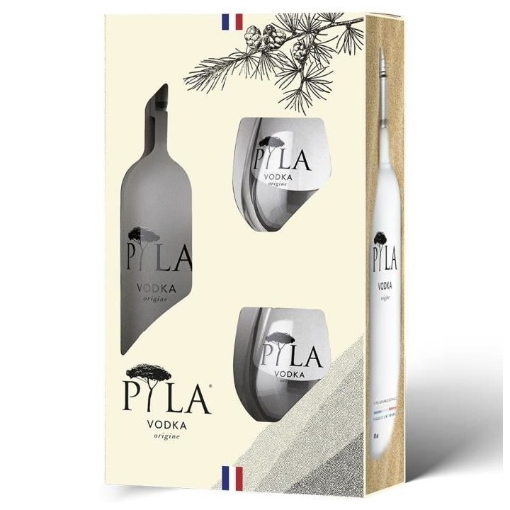 Pyla - Origine - Coffret Vodka 40,0% Vol. 70cl + 2 verres