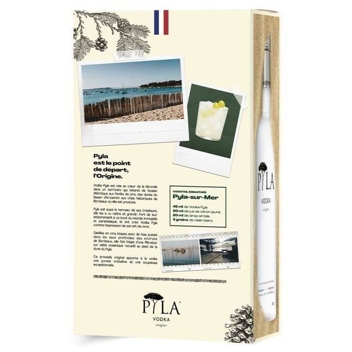 Pyla - Origine - Coffret Vodka 40,0% Vol. 70cl + 2 verres
