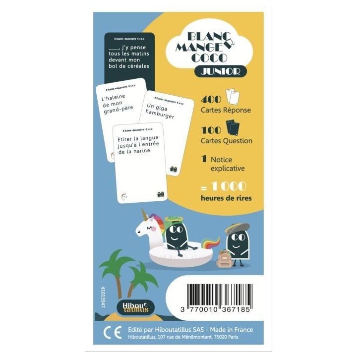 Blanc manger coco junior - La maitresse en maillot de bain - Jeu de so