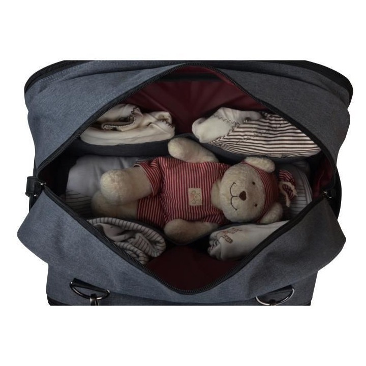 Sac a langer Baby on board - Week-end Team Smoke - Gris chiné - Déta