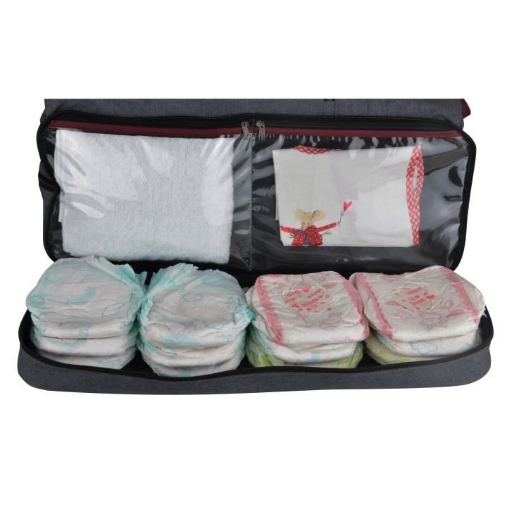 Sac a langer Baby on board - Week-end Team Smoke - Gris chiné - Déta