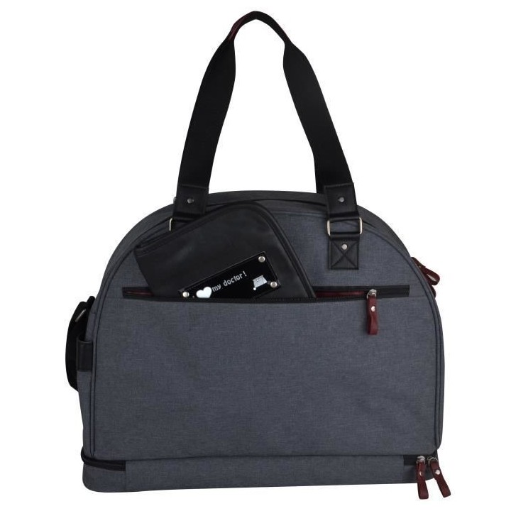 Sac a langer Baby on board - Week-end Team Smoke - Gris chiné - Déta