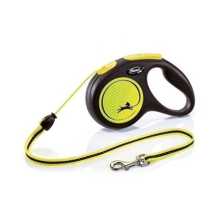 Laisse New Neon M Cord 5 m black/ neon yellow Flexi CL21C5-251-S-NEOGE