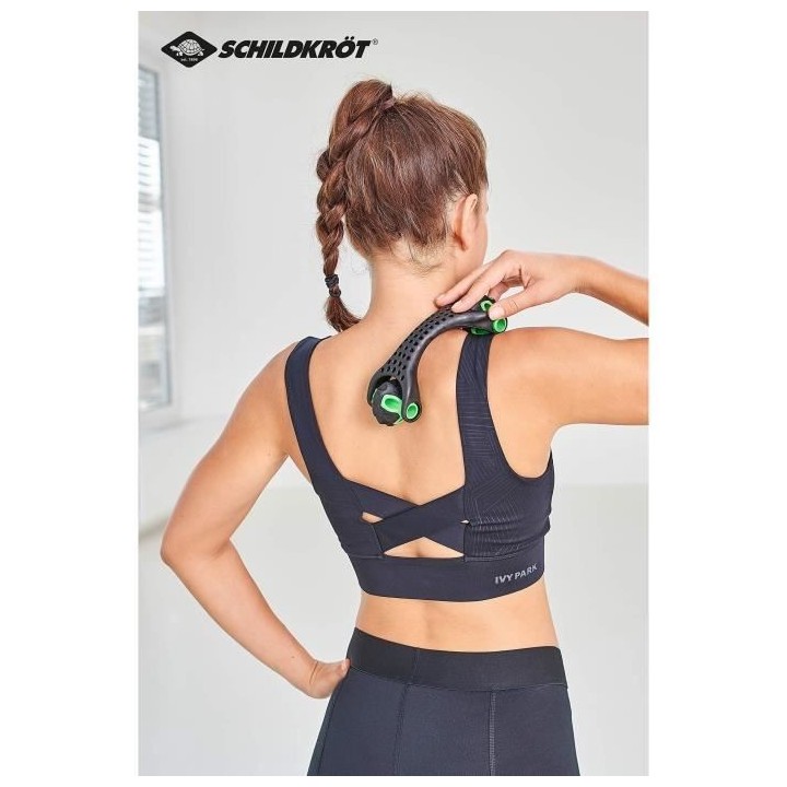 Schildkröt Fitness rouleau de massage 19 cm en polypropylene noir/ver