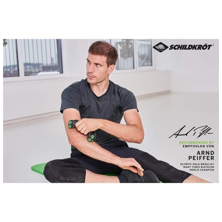 Schildkröt Fitness rouleau de massage 19 cm en polypropylene noir/ver