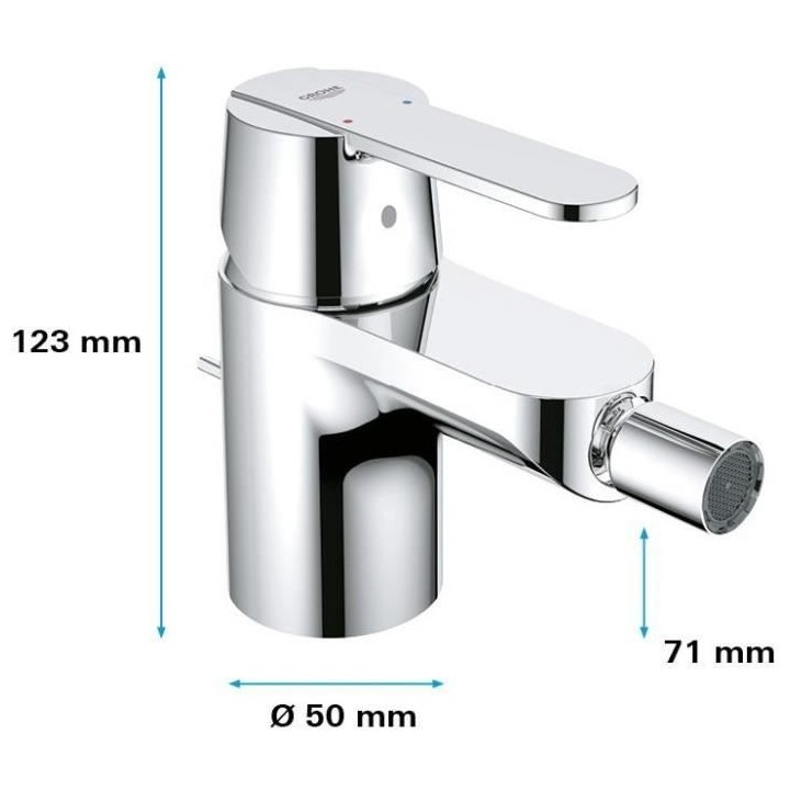 GROHE Mitigeur monocommande Bidet Taille S Get Chromé 32885000