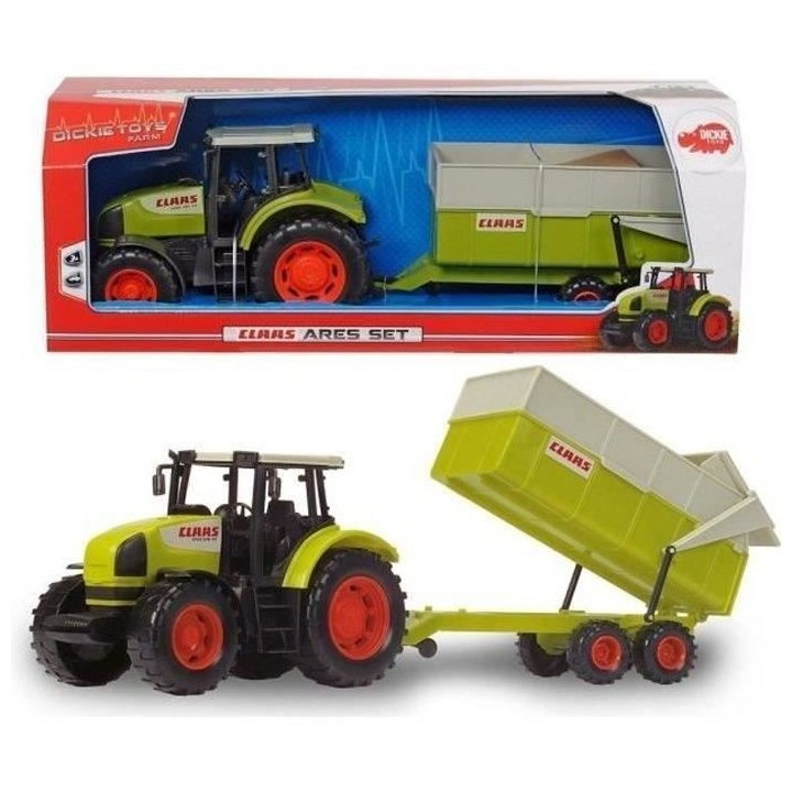 Tracteur avec remorque CLAAS - DICKIE TOYS - 57cm - roues libres