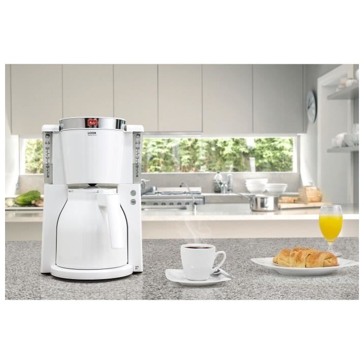 Cafetiere filtre MELITTA Look IV Therm Selection 1011-11 Blanc/Acier B
