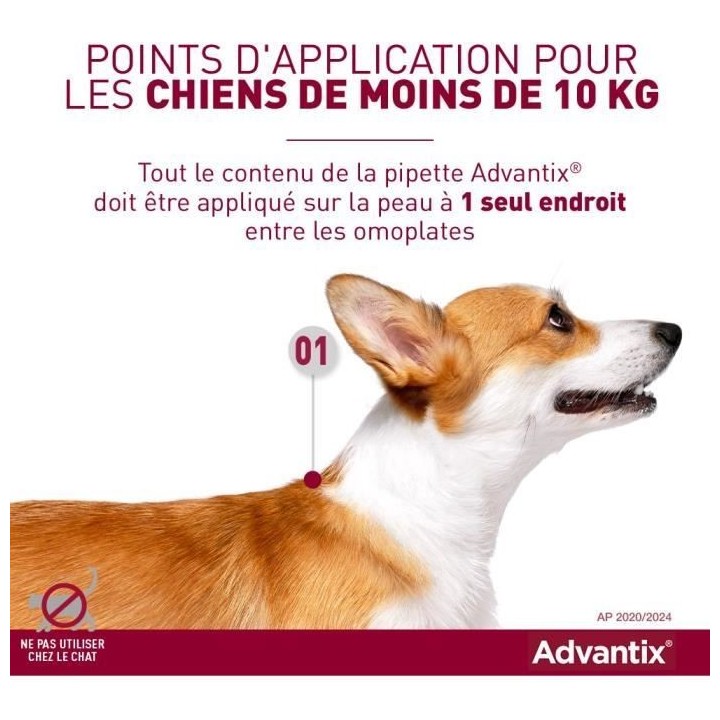 Advantix Chien Solution Antiparasitaire Puces Tiques Répulsif Mouches