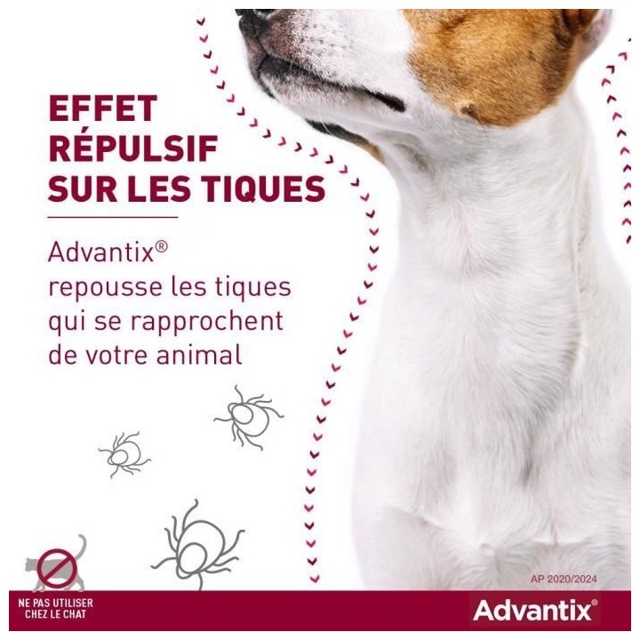 Advantix Chien Solution Antiparasitaire Petite Race 4 a 10kg 6 pipette