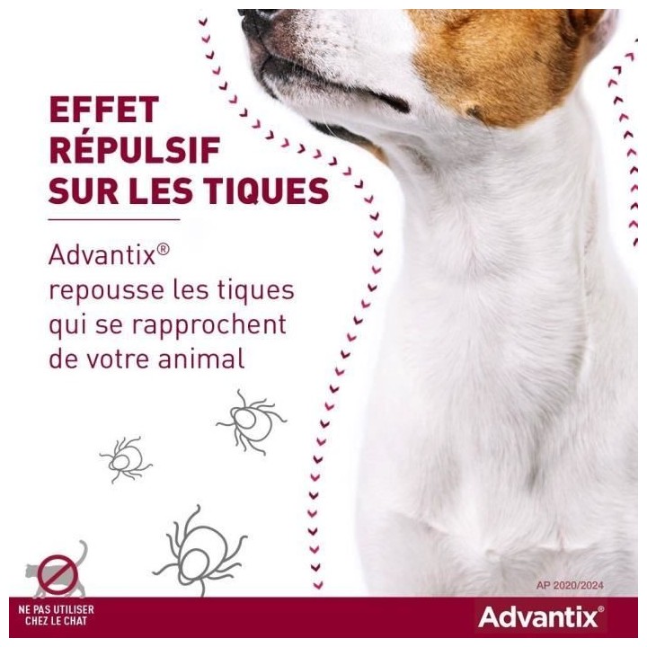 ADVANTIX Chien Solution Antiparasitaire Tres Petite Race 1,5 a 4kg 6 p