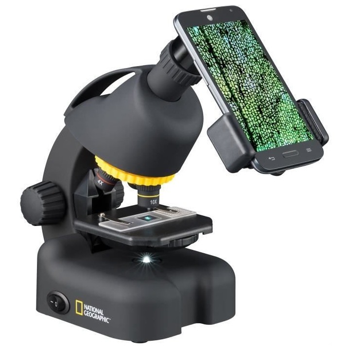 Microscope enfant - National Geographic - 40-640x - avec Adaptateur po
