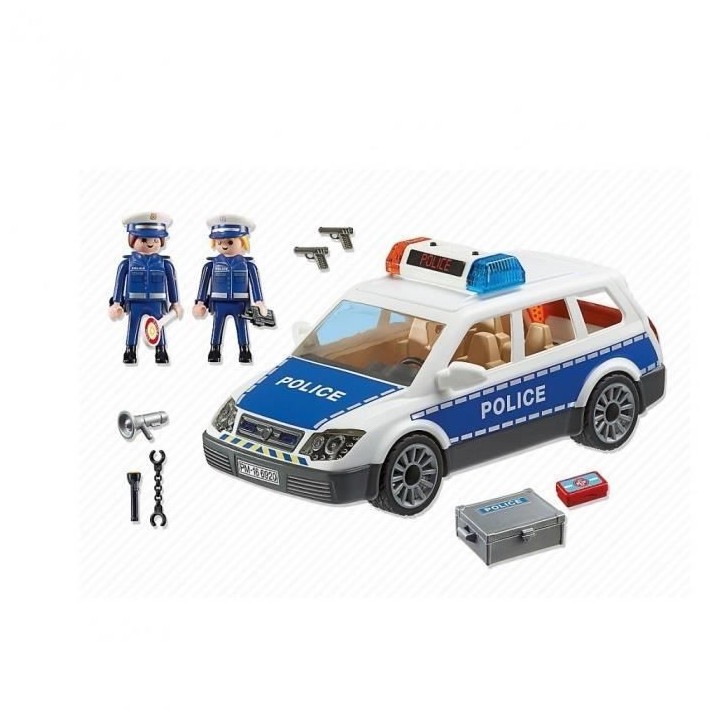 PLAYMOBIL - 6920 - City Action - Voiture de Policiers avec Gyrophare e