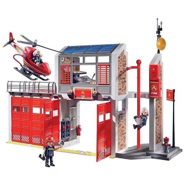 PLAYMOBIL - 9462 - City Action - Caserne de pompiers avec hélicoptere