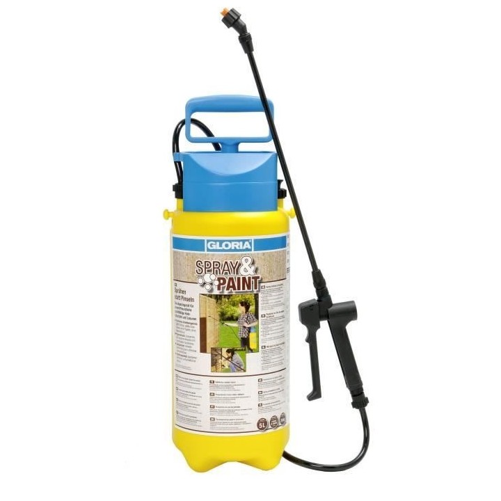Pulvérisateur a main Gloria Spray&Paint 5L - 3 bars - Soupape et buse