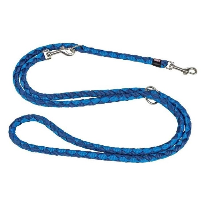 Laisse réglable TRIXIE Cavo - L–XL: 2m - ø 18 mm - Indigo et bleu