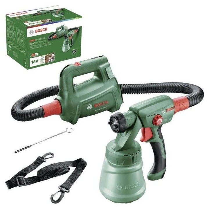Pistolet a peinture Bosch - EasySpray 18V-100 - Sans fil - Vert - 0,8