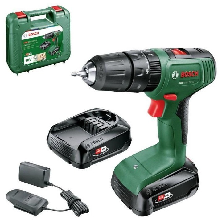 Perceuse visseuse a percussion Bosch EasyImpact 18V40 + (2xbatterie 2,