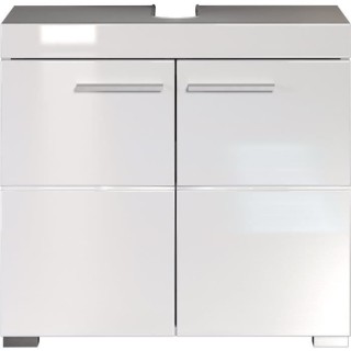 Meuble sous vasque AMANDA - 2 portes - L60 x H56 x P34 cm - Blanc - TR