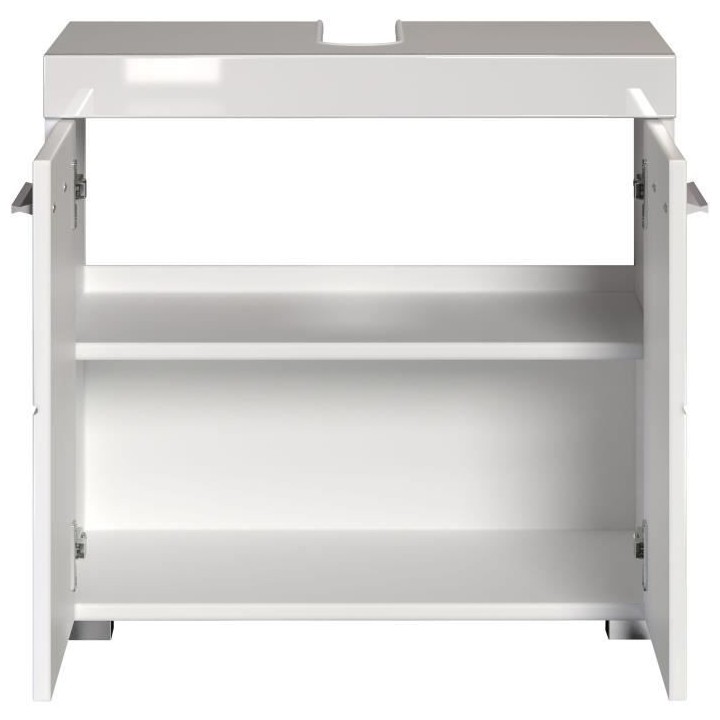 Meuble sous vasque AMANDA - 2 portes - L60 x H56 x P34 cm - Blanc - TR